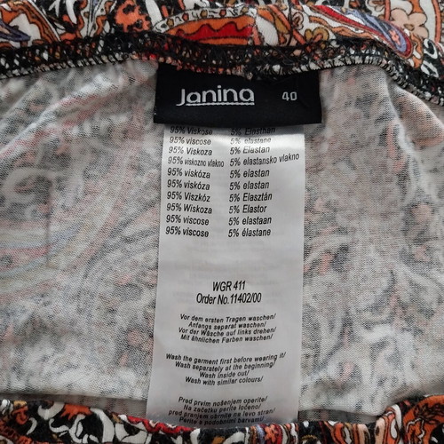 Janina Capri Leggings size L/40 like new, multicolor