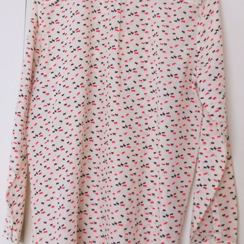 Zara shirt with dog print like new, white