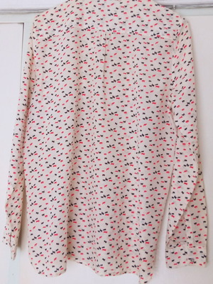 Zara shirt with dog print like new, white