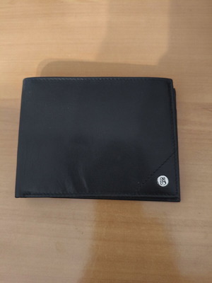 Men's leather wallet black like new