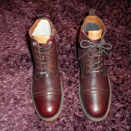 Pepe Jeans London boots new size 44 dark wine red leather