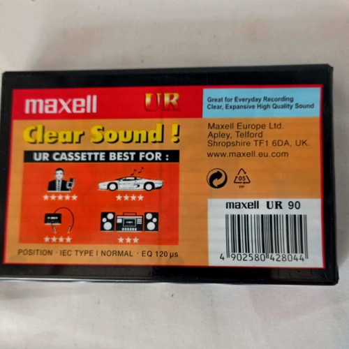 Maxell UR 90 Type I Cassette Tape sealed NOS