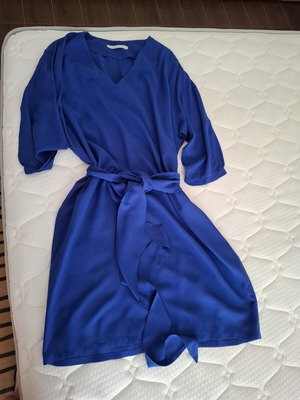 Helmi dress blue midi with belt like new size L
