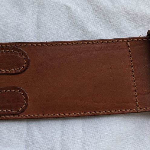 Leather belt with watches vintage used, size XS