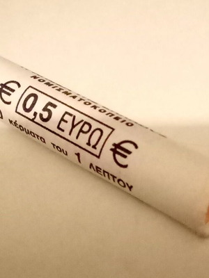Roll of 1 cent euro 2002 new, sealed and uncirculated