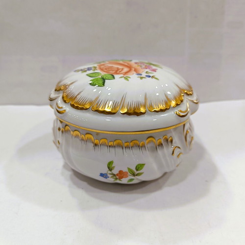 Herend Hungary Bonbonniere Petite Rose model 6046 mint condition
