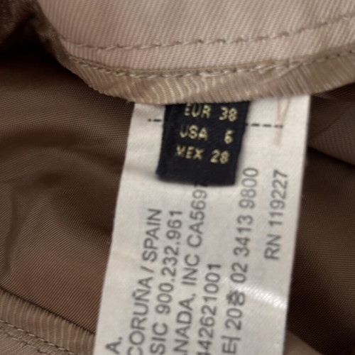 Massimo Dutti High-Waisted Fabric Bermuda Shorts Nude Medium Like New