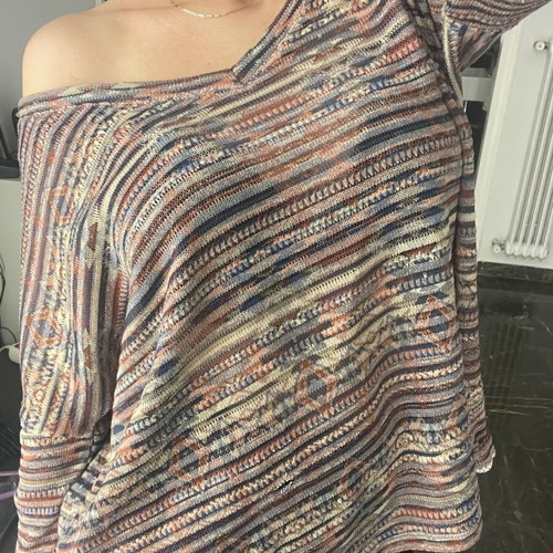 Zara Trafaluc multicolor knitted baggy blouse like new