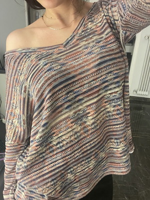 Zara Trafaluc multicolor knitted baggy blouse like new