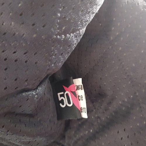 Dainese leather jacket used, black with red, size 50