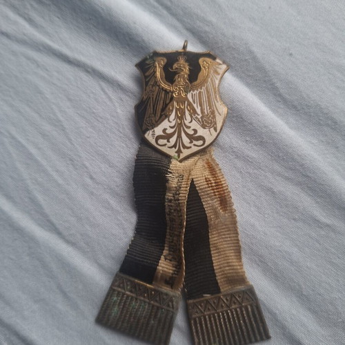 Preussischer Landeskriegerverband old Prussian veteran emblem with ribbon