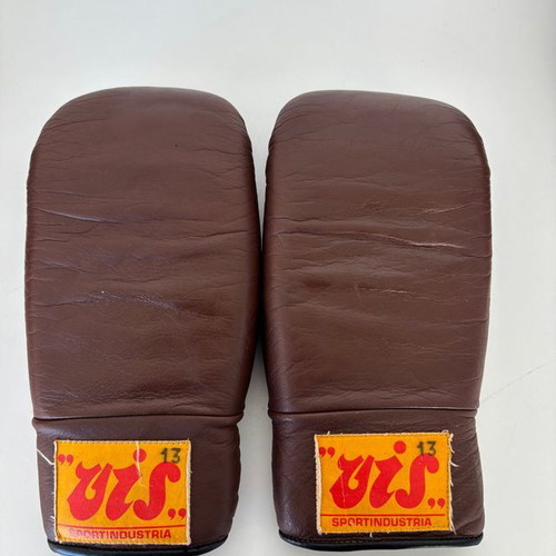 Sportindustria vintage boxing gloves used leather 70–80s