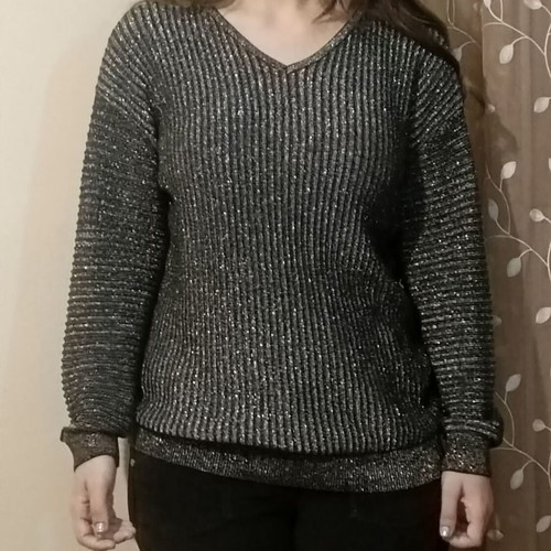 Paola women's blouse new black and gray size XL