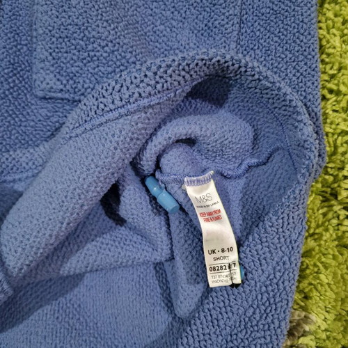 Marks & Spencer blue midaxi women fleece trench jacket like new, size S