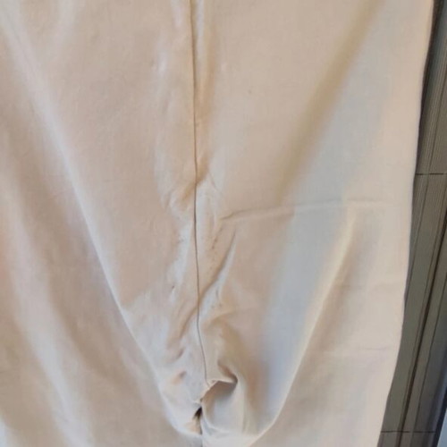 Beige elastic flare pants used, size Small, spring summer