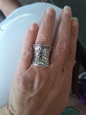 Abysse silver ring new, size 8