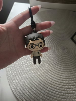Stranger Things Alexei Funko keychain like new, black and white