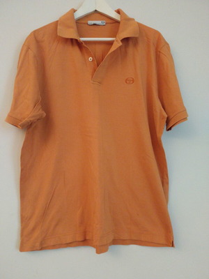Sergio Tacchini men's polo shirt XL, like new, orange