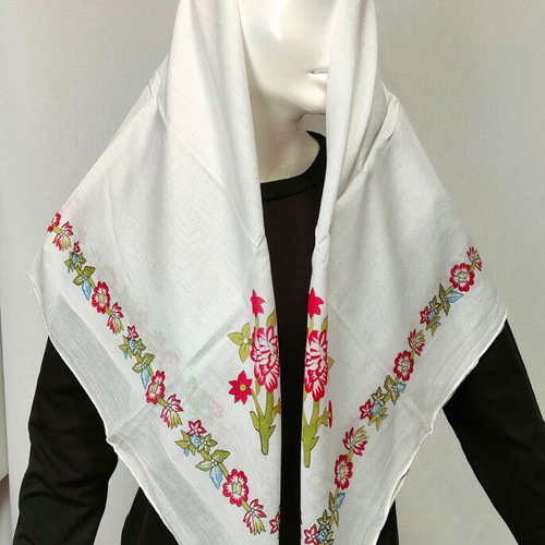Cycladic Women's Large Scarf for Traditional Costume white MARK203 new