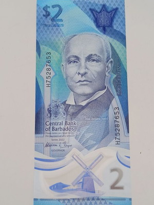 Barbados 2 Dollars 2022 new