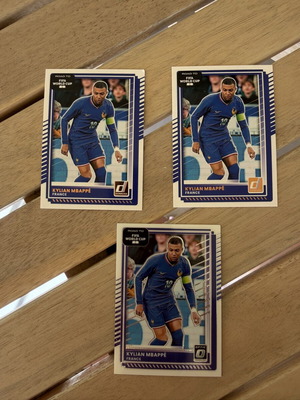 Kylian Mbappe Road to World Cup cards lot like new, 2 base 1 optic