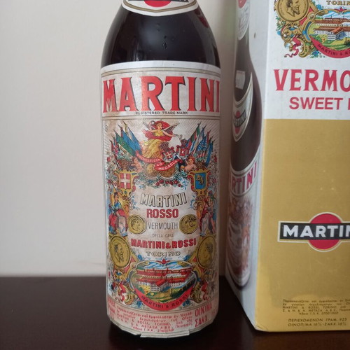 Martini Rosso vermouth like new, 1lt, 1970s, with box