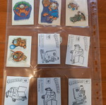 Garfield Panini stickers used, set of 13 pieces