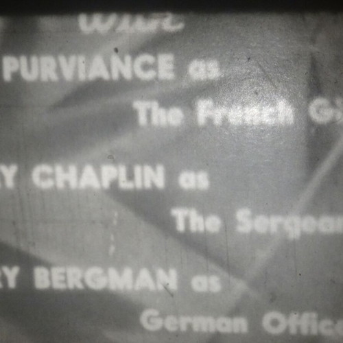 Shoulder Arms Standard 8mm silent film used with Charlie Chaplin