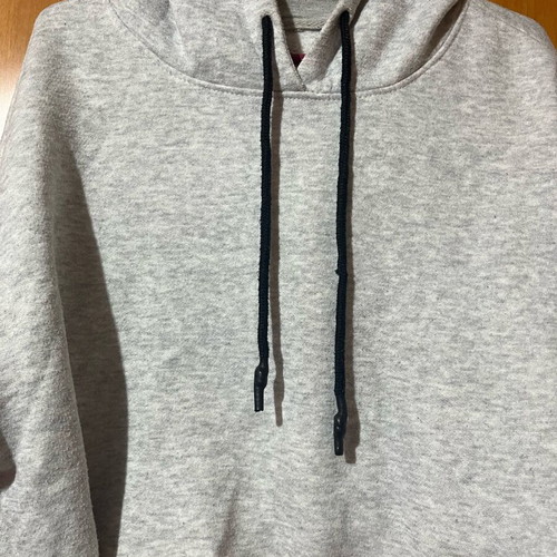 Cropped hoodie gray like new, oversized with hood