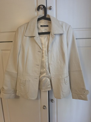 S.Oliver leather jacket large used, white