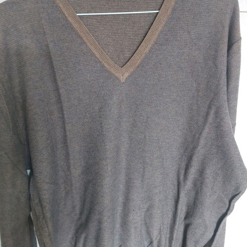 Thin V-neck sweater used 2XL Massimo Dutti blue