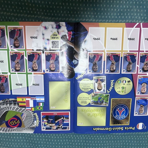 Panini Official Sticker Album 2021 used, partial completion