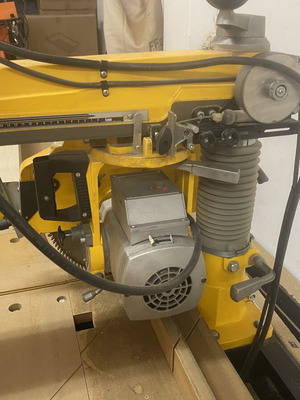 Radial cutting saw DEWALT DW728 single-phase with 350 mm blade like new