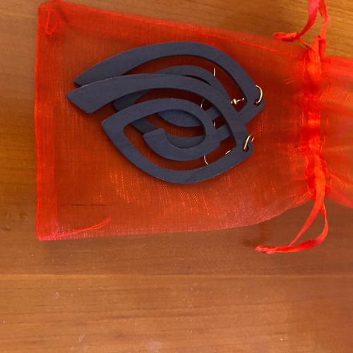 Wooden earrings new, set of 3, gift packaging