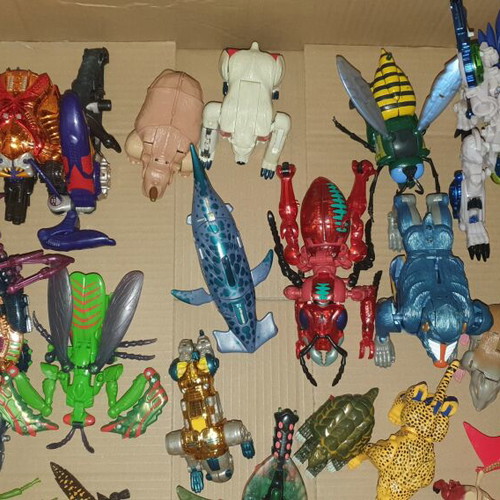 Transformers Beast Wars figures used, some complete, some incomplete