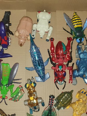 Transformers Beast Wars figures used, some complete, some incomplete