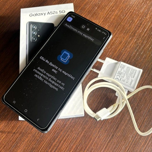 Samsung Galaxy A52s 5G phone used, 128GB, dual SIM, black