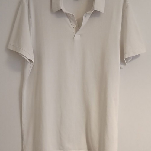H&M Men's Polo White Slim Fit Cool Max L New