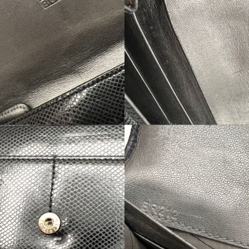 Montblanc black leather wallet used