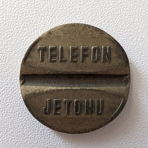 Vintage Turkish Telephone Tokens PTT used, brass