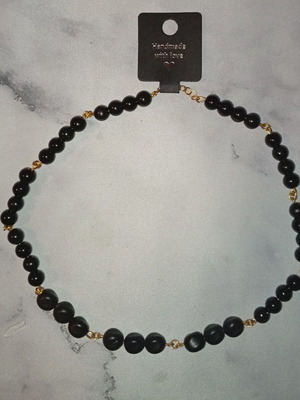 Handmade magic necklace black and gold new