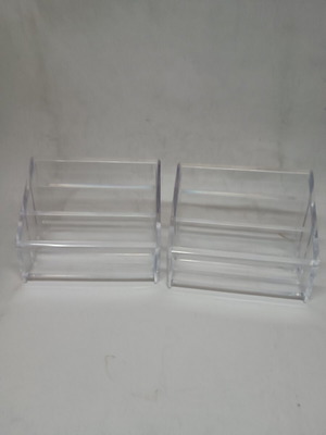 Plexiglass Business Card Holder Set of 2, New