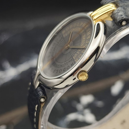 Vintage Rodolphe by Longines Swiss Made watch used, quartz, leather strap