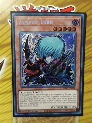 Vampire Lord Yu-Gi-Oh! card like new with Ultra Pro sleeve