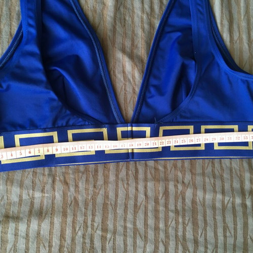 Versace Greca Border Bralette size 4 like new, blue