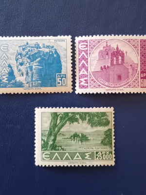 Ελληνικά γραμματόσημα 1942-1944 καινούργια MNH, τοπία