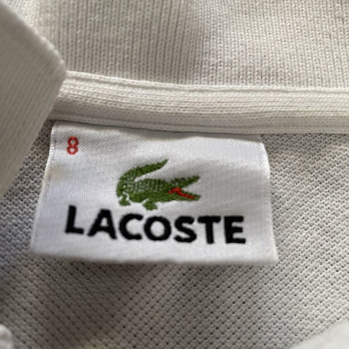 Lacoste white polo shirt for boys 8 years