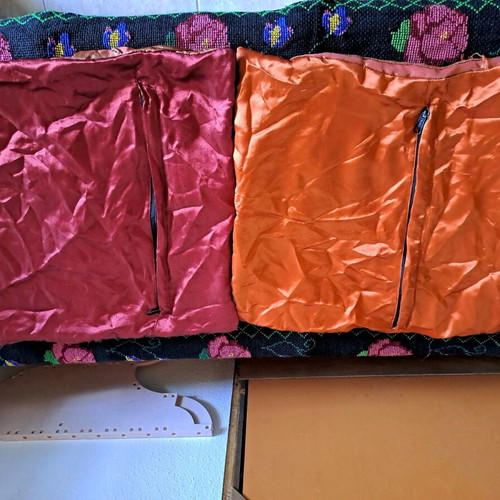 Decorative pillow covers used, set of 2, sizes 39x41 and 44x41