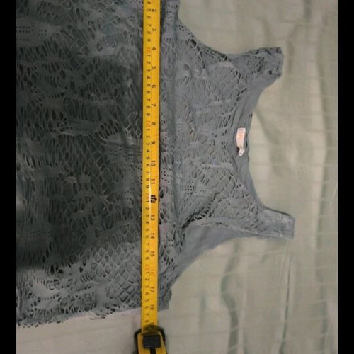 Khaki blouse short front and long back new, one size