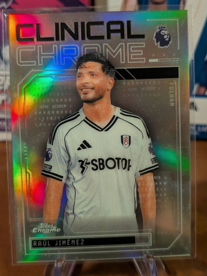 2025-26 Topps Chrome Premier League Raul Jimenez Clinical Chrome κάρτα σαν καινούργιο